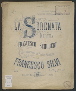 La Serenata : Melodia di Francesco Schubert / libera trascrizione per Flauto e Pianoforte : op. 25