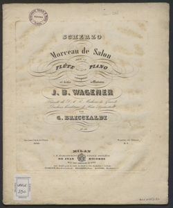 Scherzo : Morceau de salon pour la flûte avec acc.t de piano ... / composé ... par G. Briccialdi