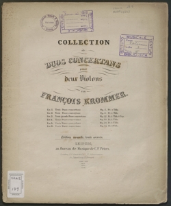 Troi Duos concertans pour deux Violons... : op. 54 / Franz Krommer