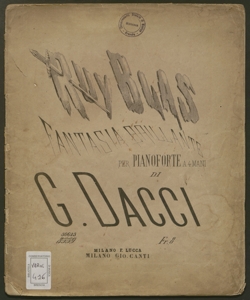 Ruy Blas del M.° cav.e F. Marchetti : fantasia brillante per pianoforte a quattro mani / [di] Giusto Dacci