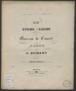 Grande étude-galop : morceau de concert pour piano / par A. Quidant