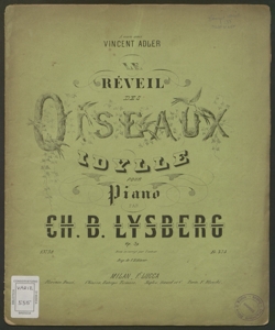 Le réveil des oiseaux : idylle pour piano / par Ch. B. Lysberg