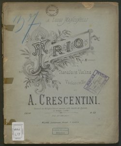 Trio in Mi minore per Pianoforte, Violino e Violoncello / di A. Crescentini