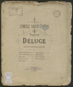 Le déluge : prelude / transcrit pour piano et flûte par P. Taffanel