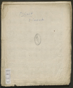 Grand Concert pour le Clavecin ou Forte-piano avec l'accompagnement de deux Violons, Alto et Basse,  deux Hautbois, et deux Cors ... : Oeuvre 4. / composé par W.A. Mozart