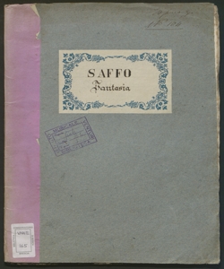 3 fantasie per flauto e pianoforte concertanti sopra motivi dell'opera Saffo di Pacini / composto da Ant. Bazzini