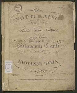 Notturnino per flauto, viola e chitarra / composto ... Giovanni Toja