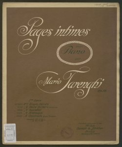 Pages intimes. 1re série : pour piano, op. 56 / par Mario Tarenghi
