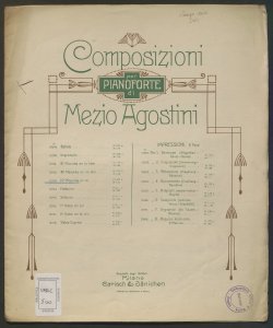 Composizioni per pianoforte / di Mezio Agostini