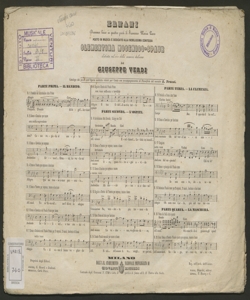 Ernani : dramma lirico in quattro parti / di Francesco Maria Piave ; posto in musica ... da Giuseppe Verdi