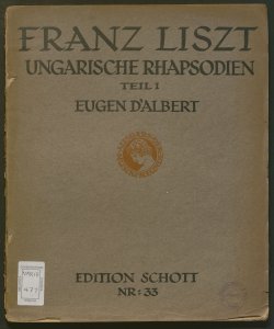 1: Ungarische Rhapsodien Nr. 1-8 / Franz Liszt ; [herausgegeben von] Eugen d'Albert