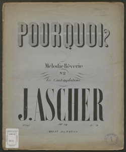 Les Contemplations : pour Piano / J. Ascher