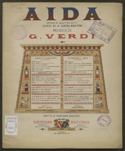 14: Duetto Aida, Radamès (soprano e tenore) : scena, finale terzo / [musica di G. Verdi]