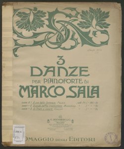 3 Danze per Pianoforte / di Marco Sala