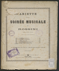 La danza : tarantella napoletana / G. Rossini ; parole del Conte C. Pepoli