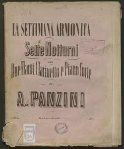 La Settimana armonica : Martedì 2.do notturno / di Angelo Panzini