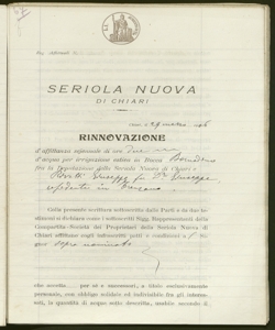 082 - Rinnovazione di scritture di affitto seiennali di presa d'acqua dalla bocca Bornadino III