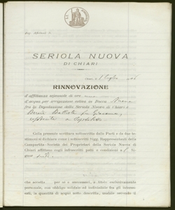 085 - Rinnovazione di scritture di affitto seiennali di presa d'acqua dalla bocca Nuova III