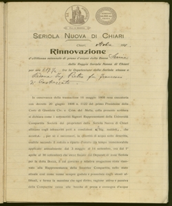 087 - Rinnovazione di scritture di affitto seiennali di presa d'acqua dalla bocca Serina III