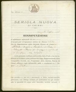 095 - Rinnovazione di scritture di affitto seiennali di presa d'acqua dalla bocca Sale II