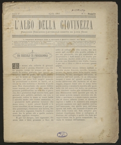 L'albo della giovinezza : periodico educativo letterario / diretto da Lucia Brasi