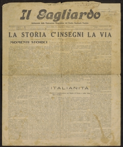 Il gagliardo : settimanale della Federazione bergamasca del Partito nazionale fascista. 