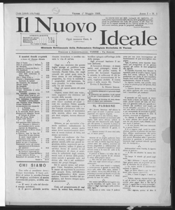 Il nuovo ideale : giornale settimanale della Federazione collegiale socialista di Varese