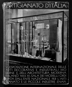 Artigianato d'Italia : Quinta esposizione internazionale delle arti decorative e industriali moderne e dell'architettura moderna, Milano, 1933 / ordinata dall'Ente nazionale per l'artigianato e le piccole industrie (E.N.A.P.I.)