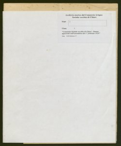 001 - Consorzio Seriola vecchia di Chiari - Statuto approvato nell'assemblea del 17 febbraio 1929