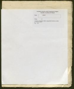 250 - Conto consuntivo della compartita Seriola vecchia per l'anno 1876