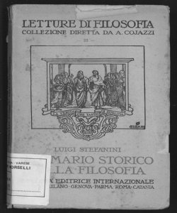 Sommario storico della filosofia / Luigi Stefanini
