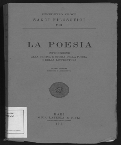 8: La poesia : introduzione alla critica e storia della poesia e della letteratura / Benedetto Croce