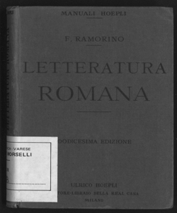 Letteratura romana / di Felice Ramorino