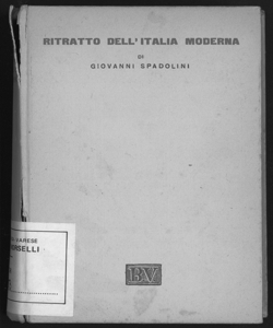 Ritratto dell'Italia moderna : '700-'900 / Giovanni Spadolini