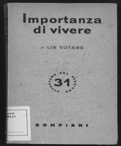 Importanza di vivere / di Lin Yutang