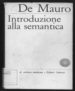 Introduzione alla semantica / Tullio De Mauro