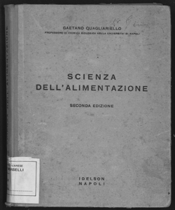 Scienza dell'alimentazione / Gaetano Quagliariello