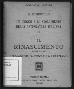 2: Il Rinascimento. Parte 1., L'umanesimo, Pontano, Poliziano / Michele Scherillo
