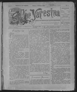 L'ape varesina : foglio settimanale di Varese e circondario