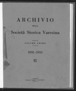 Archivio della Società storica varesina