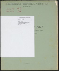 185 - Consorzio Seriola vecchia di Chiari - Ruolo d'esazione di taglie, canoni, contributi dovuti dagli utenti di Chiari - Anno 1954