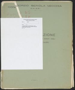 187 - Consorzio Seriola vecchia di Chiari - Ruolo d'esazione di taglie, canoni, contributi dovuti dagli utenti di Chiari - Anno 1955