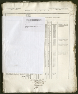 131 - Riparti per le ore d'acqua affittate nell'anno 1822