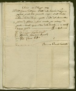 332 - Bollette e ricevute di Prediali degli anni 1799 a tutto 1806 - parte II