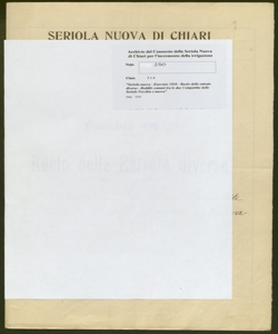 250 - Seriola nuova - Esercizio 1910 - Ruolo delle entrate diverse - Redditi comuni tra le due Compartite delle Seriole Vecchia e nuova