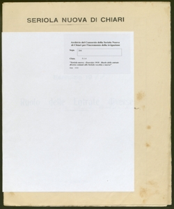 266 - Seriola nuova - Esercizio 1918 - Ruolo delle entrate diverse comuni alle Seriole vecchia e nuova