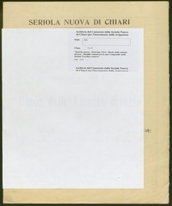 254 - Seriola nuova - Esercizio 1913 - Ruolo delle entrate diverse - Redditi comuni tra le due Compartite delle Seriole Vecchia e nuova