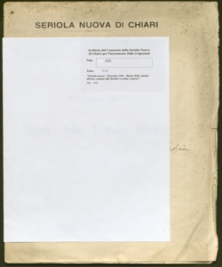 283 - Seriola nuova - Esercizio 1926 - Ruolo delle entrate diverse comuni alle Seriole vecchia e nuova