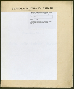 278 - Seriola nuova - Esercizio 1924 - Ruolo delle entrate diverse comuni alle Seriole vecchia e nuova