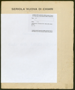 277 - Seriola nuova - Esercizio 1923 - Ruolo delle entrate diverse